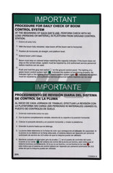 1706904 Decal, Bcs Daily Check (Eng/Sp | JLG